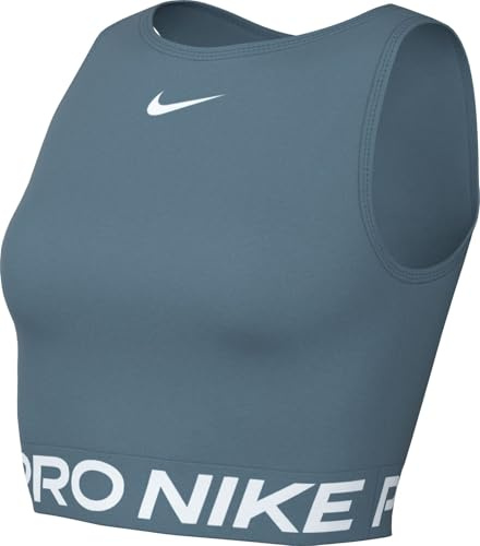 Nike Pro Dri-Fit Kurztanktop Für Damen, Smokey Blue/White, FZ3615-006, S