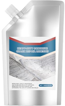 Remplisseur de Fissures en Béton – Remplissage de Fissures en Ciment | Colle à Calfeutrer Autonivelante | Adhésif de Réparation de Fissures pour Sols, Murs et Surfaces Extérieures