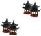 MUCKLILY 2 Set Mini Padiglione Giardino per Decorazione Paesaggistica Bonsai Resistente Statua Miniatura per Micro Giardino E Terrario 2 Pezzi * 2