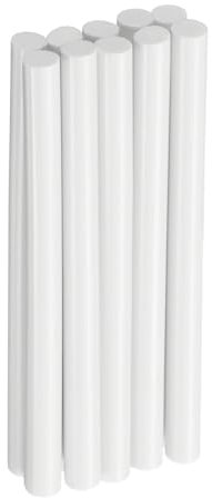 sourcing map 10pcs Hot Glue Sticks 7mm x 100mm Long EVA Mini Hot Melt Adhesive Glue Stick for Hot Melt Gun Wood Plastic Glass Flowers Fabrics Foam, White