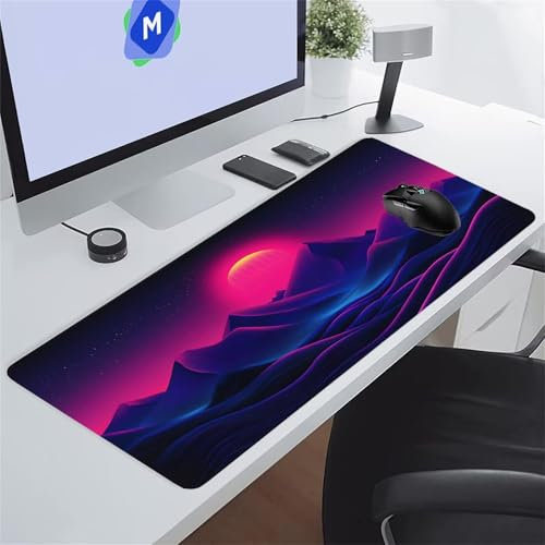 Paysage Abstrait Tapis de Souris de Jeu 1500x800x2 mm Grand Tapis de Souris Gaming sous-Main Bureau Gamer Large avec Base Antidérapante Tapis de Clavier Lavable pour Gamer PC