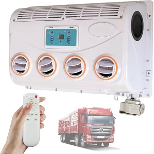 Genérico Aire Acondicionado 12v/24v DC Mini para Autocaravana, Conjunto Evaporador para Coche Juego Ventilador para Techo Caravana,A,12V
