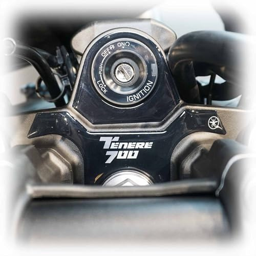 labelbike - Adesivo 3D Moto Piastra Forcella Sterzo Protezione e Decorazione in Resina compatibile con Yamaha Tenere 700 2019-2025 Colore Nero