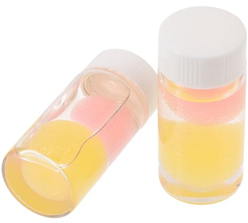 BESTYASH 2 pièces Lot de Nettoyants Liquides pour Pinces à Épiler Cils Détachant Colle Extensions Capacité Importante avec Éponge Intégrée Nettoyage Rapide Couleur Couleur Aléatoire