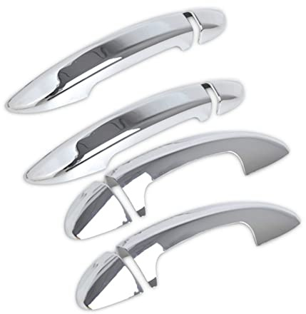 APNPCENEHZ Autogriff Glänzendes Schwarzes Chrom-Auto-Türgriff-Abdeckungs-Ordnungs-Styling-Zubehör Für Passat B6 3C 2006-2012 Für Passat Für CC 2009-2016(Silber)