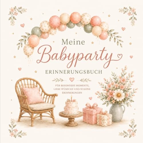 Meine Babyparty: Erinnerungsbuch zum Ausfüllen mit Wünschen, Fotos und Erinnerungen an einen besonderen Tag