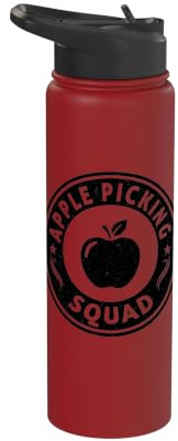Apple Picking Squad Love Apple Raccolta della stagione della raccolta delle mele Stainless Steel Insulated Water Bottle