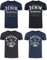 MUSTANG Tshirt Herren Baumwolle Regular Fit 4er Pack Set Rundhals Kurzarm Sommer Tee Shirt Logoprint, Größe:M, Farbe:Pack 2