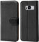 Verco Handyhülle für Samsung S8 Hülle, Schutzhülle für Samsung Galaxy S8 Tasche PU Leder Flip Case Brieftasche - Schwarz
