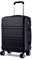 Kono Set de 3 Valises Rigide Bagage Cabine + Valise Moyenne 65cm + Valise Grande 74cm avec 4 roulettes et Serrure TSA, Noir