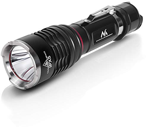 Maclean MCE220 LED Taschenlampe mit Fahrradhalter 3 Beleuchtungsmodi USB Wiederaufladbar 10W 800 Lumen, 10 W, Schwarz, 22 x 18 x 4 cm
