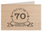 Holzgrußkarte - Geburtstagskarte - 100% handmade in Österreich - Postkarte Glückwunschkarte Geschenkkarte Grußkarte Klappkarte Karte Einladung, Motiv:70 GEBURTSTAG EICHE