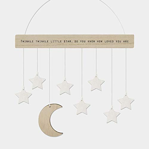 East of India: Wooden Moon and Stars Hanger - Twinkle