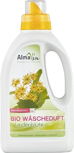 AlmaWin Bio Wäscheduft Lindenblüte 2x750ml, 50 Waschladungen, mit blumigem Duft, vegan