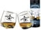 Küstenliebe 2er SET-Maritimes Wackelglas Anker, Whisky-Gläser Schwenkglas Rumglas, Ankerplatz in schöner Geschenkbox, Getränkegenuss für Partys und Zuhause, hohe Qualität und Spülmaschinenfest