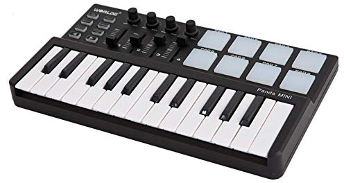 Btuty Teclado MIDI de 25 teclas Panda mini portátil mini almohadilla de tambor MIDI, USB