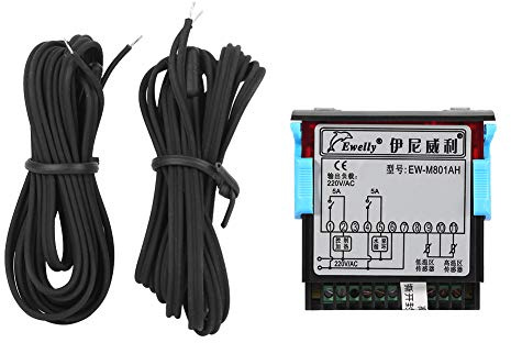 Temperaturregler Solar-Wassertemperatur-Differenzregler AC 220V 5A Allzweck-Digital Ersatz-Temperaturdifferenzregler Differenzthermostat mit Sensor Digitalanzeige Passend für Solarwarmwasserbereiter E