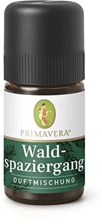 PRIMAVERA Waldspaziergang Duftmischung bio 5 ml - Duftöl aus 100% naturreinen ätherischen Ölen, frisch-holziger Duft mit Riesentanne, Fichtennadeln und Vetiver - vegan