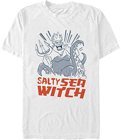 Disney Herren Bösewichte Anime Ursula T-shirt, Weiß, L