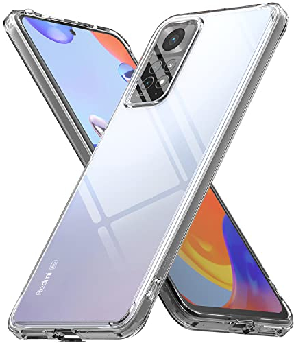Ringke Coque Compatible avec Xiaomi Redmi Note 11 Pro/Redmi Note 11 Pro 5G [Fusion] Transparente Solide Rigide Polycarbonate Back TPU Souple Bumper Étui Antichoc - Clear