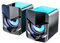 Etlephe PC Lautsprecher, USB Computer Lautsprecher 2.0 Stereo Gaming-Lautsprecher mit coolen LED-Lichtern für PC Computer Desktop Notebook Smartphone