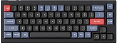 Keychron Q2 Wired Mechanical Keyboard, 65% Layout QMK/VIA Programmable Macros with Hot-swappable Gateron G Pro Red Switch Double Gasket Compatible with Mac Windows Linux