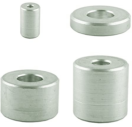 (10 Stück) Distanzhülsen Aluminium für M8 - Ø innen: 9 mm; Ø außen: 15 mm; Höhe: 15 mm Abstandsbuchse - Distanzbuchse - Aluhülse