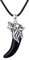 CUOKA MIRACLE 925 Sterling Silber Herren Schwarz Kristall Drache/Wolf Anhänger Halskette Gotisch Drachen Schmuck für Frauen Mädchen Männer Damen Junge (G)