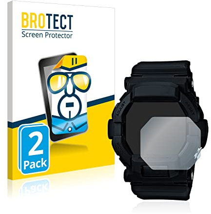 BROTECT Schutzfolie für Casio G-Shock GD350 | 2 Stück Transparenter Displayschutz Made in Germany Klare Displayschutz-Folie Clear Einfache Montage Case-Friendly