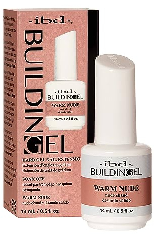 IBD Building Gel Warm Nude, 1er Pack (14 ml) – MADE IN USA – LED/UV Aufbaugel 2-in-1 für Nagelverlängerung