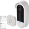 EMOS GoSmart - Smart Home Video Türklingel mit App - WiFi - Full HD 1080p wetterfeste Kamera mit Akku - Klingel, Nachtsicht, Bewegungserkennung, Diebstahlschutz - Google Home & Alexa kompatibel - weiß