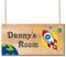 Personalised Bedroom Door Signs Wooden Room Decor Bedroom Accessories Rectangle Name Door Sign Plaques Custom Gifts for Christmas UV Printed with Any Name for Son Daughter Nephew Kids Baby (Design2)