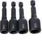 4PCS Screw Tap Socket Adapter 1/4 Inch Hex Shank Machine Tap Drill Square Driver Tap Adapter for Drill (M10-M16)
