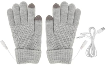 Fockety Beheizte USB-Handschuhe für Frauen und Männer, Winterhandschuhe für Touchscreen, beheizte Winterhandschuhe für Laptop, waschbar, Unisex, zum Tippen auf der Tastatur