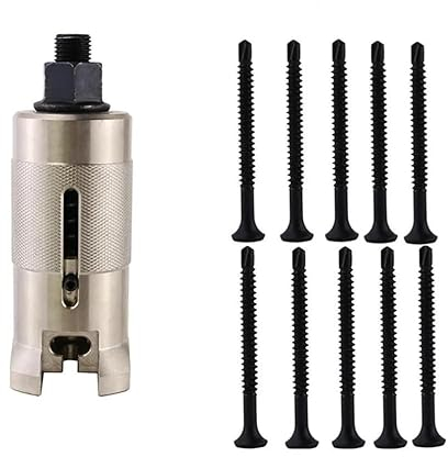 1-Piece Silver Lock Puller with 10-Piece Screws, Special Lock Cylinder Puller for Door Lock, Lock Smith Supplies, Professional Locksmith Tools (1 Piece Puller with 10-Piece 5.5MM Screws)