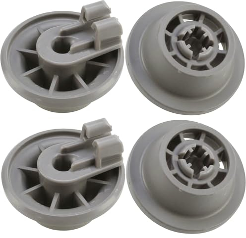 Sparesbarn 4x Korbrolle unten Rollen für Bosch Siemens 611475 Super Silence AquaStar extraKlasse iQ100 iQ300 iQ500 iQ700 Spülmaschine Geschirrspüler Rädchen