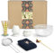 Artcome Juego de té japonés de 9 piezas – Cuenco matcha, batidor, cuchara, soporte, contenedor de polvo – Kit de ceremonia hecho a mano para ceremonia de té japonesa (blanco)
