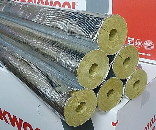 Original Rohrisolierung Rockwool 800 alukaschiert Rohrschale Steinwolle 28x20 - 15m 1/2 Karton