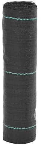 vidaXL Membrane Anti-Mauvaises Herbes Noir 0,5x150 m PP, Tissu Anti-Mauvaises Herbes, Membrane de contrôle des Mauvaises Herbes, Tapis de paillage