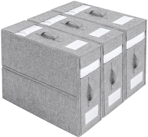 DISDADA Lot de 3 Pliable Boite Rangement Drap de Lit Housse de Couette, Linge Organisateur Drap de Lit Soigneusement Les avec Poignée
