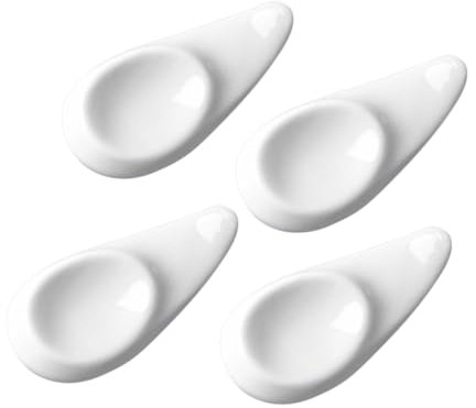 COLLBATH 4pcs Duck Tongue Chopstick Holder Ceramic Decorative Chopstick Rests for Kitchen Dining Table Elegant Practical