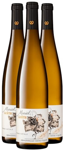 Alsace Terre Natale Gewurztraminer Vieilles Vignes - Blanc 2022 - Domaine Gueth - Vin Blanc d' Alsace (3x75cl) BIO