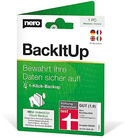 Nero Testsieger Backup Software - Unbegrenzte Lizenz | Datensicherung erstellen, Auto-Backup, Cloud-Sicherung, Datenrettung, Recovery, vollautomatisierte Sicherungen | 1 PC | Windows 11/10/8/7