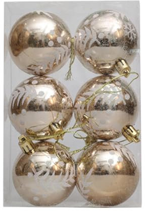 ISAKEN 6 Pezzi Palline di Natale Argento 6 cm Decorazioni Albero di Natale Palle Albero di Natale Rosse Decorazioni Addobbi Natalizi per Casa Albero di Natale