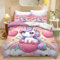 CYSYLQW Einhorn Bettwäsche 135x200cm Kinderbettwäsche Einhorn Rosa Mädchen Kinder Bettbezug Set Für 3D Microfaser Rosa Einhorn Bettwäsche-Sets Mit Reißverschlus (140 x 210 cm,2)