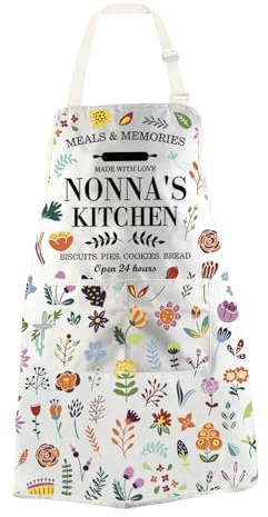JTOUK Nonna’s Kitchen Apron - Italian Grandma Apron - Mother’s Day Gift
