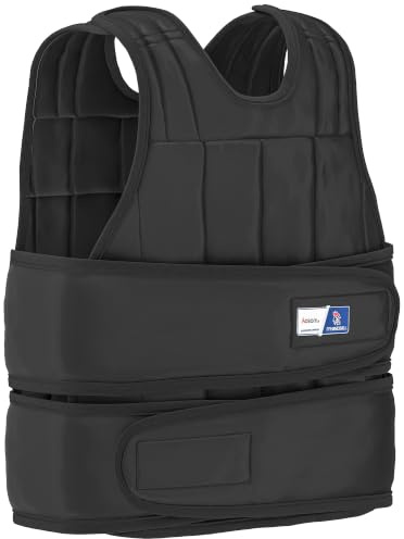 HOMCOM Einstellbare Gewichtsweste - Aosom.de x FFHandball - Gewichtsweste 20 Kg max. abnehmbare Gewichte Training Bodybuilding Übung Boxen oxford schwarz