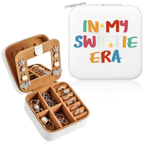 KufaerBeam Cadeau pour les amateurs de musique, délicate boîte à bijoux Taylor avec miroir, un cadeau d'anniversaire passionnant pour les admirateurs de grands chanteurs, rendez hommage aux fans de