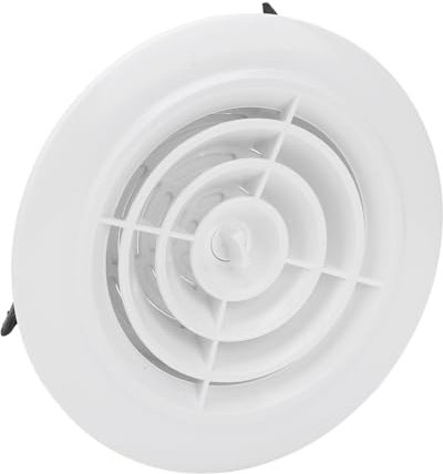 Cubierta de Ventilación de Aire Acondicionado Redonda Blanca de 100mm, Salida de Rejilla ABS para Baño, Cocina y Oficina