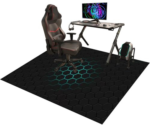 Tapis Chaise de Bureau Gaming, Tapis Protection Sol Chaise Bureau, Tapis de Sol Gamer, Tapis de Sol pour Fauteuil, Tapis de Sol Bureau Tissu, Tapis Antidérapant Sous Chaise de Bureau 70 x 100 cm